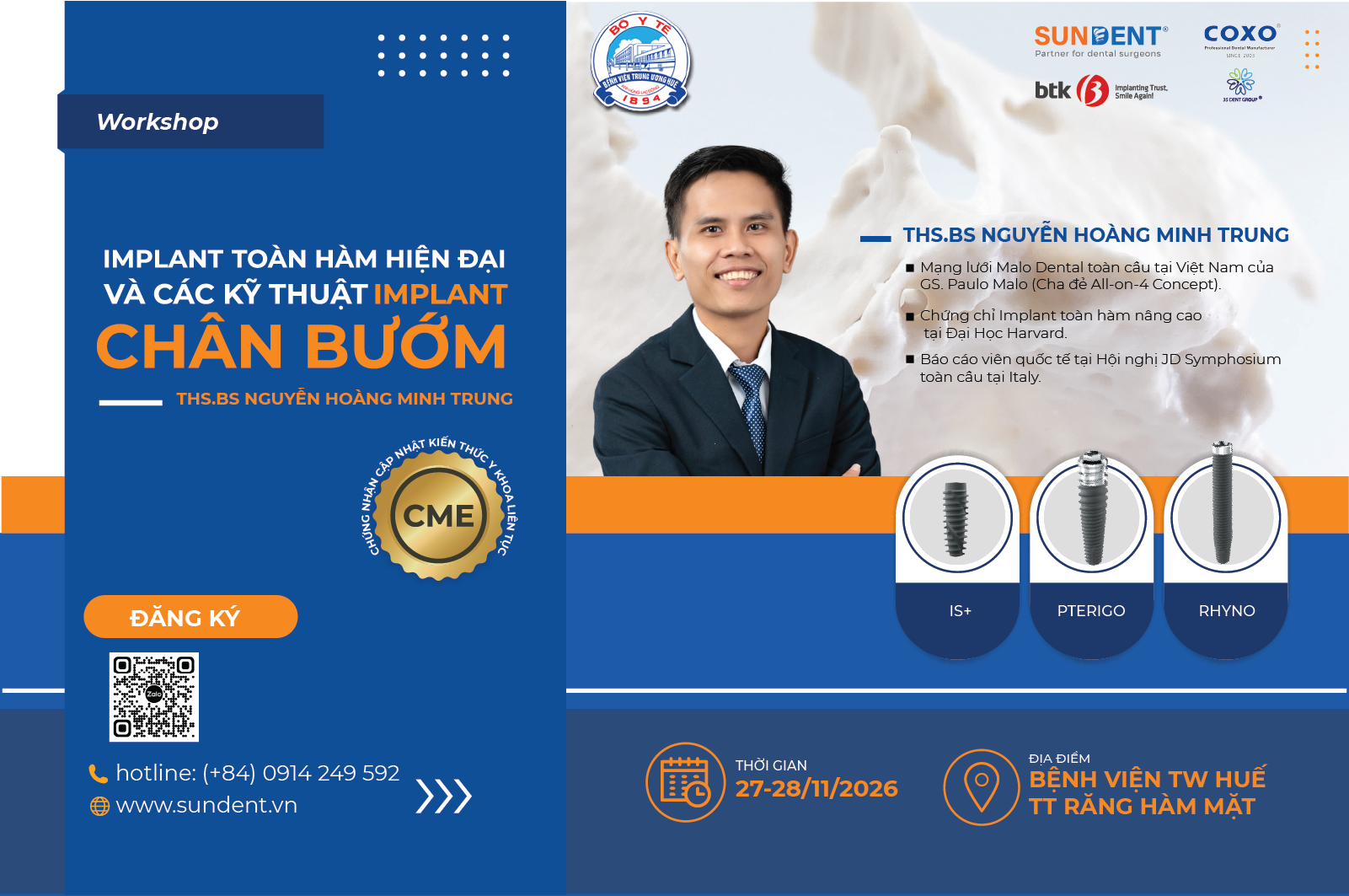 HỘI THẢO “IMPLANT TOÀN HÀM HIỆN ĐẠI VÀ CÁC KỸ THUẬT IMPLANT CHÂN BƯỚM”